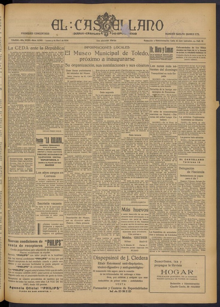 Miniatura de El Castellano (Toledo. 1904) del 6 de abril de 1936