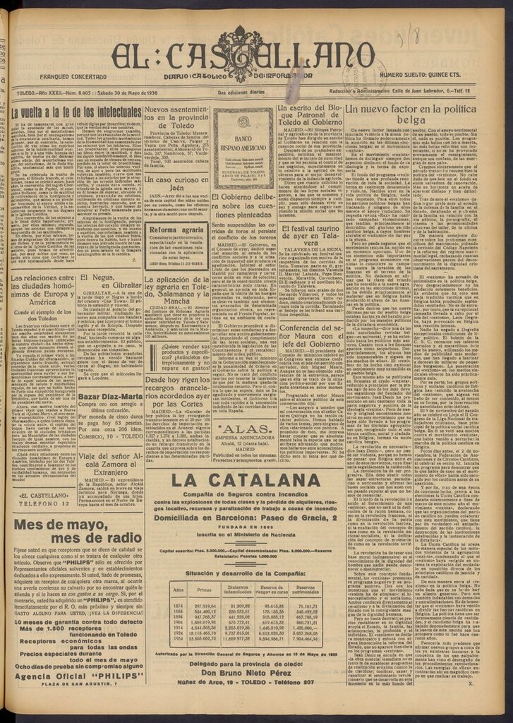 Miniatura de El Castellano (Toledo. 1904) del 30 de mayo de 1936