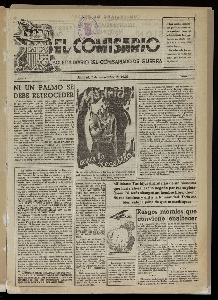 Miniatura de El Comisario (Madrid, 1936) del 1 de noviembre de 1936