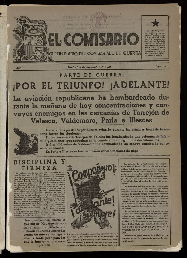 Miniatura de El Comisario (Madrid, 1936) del 3 de noviembre de 1936