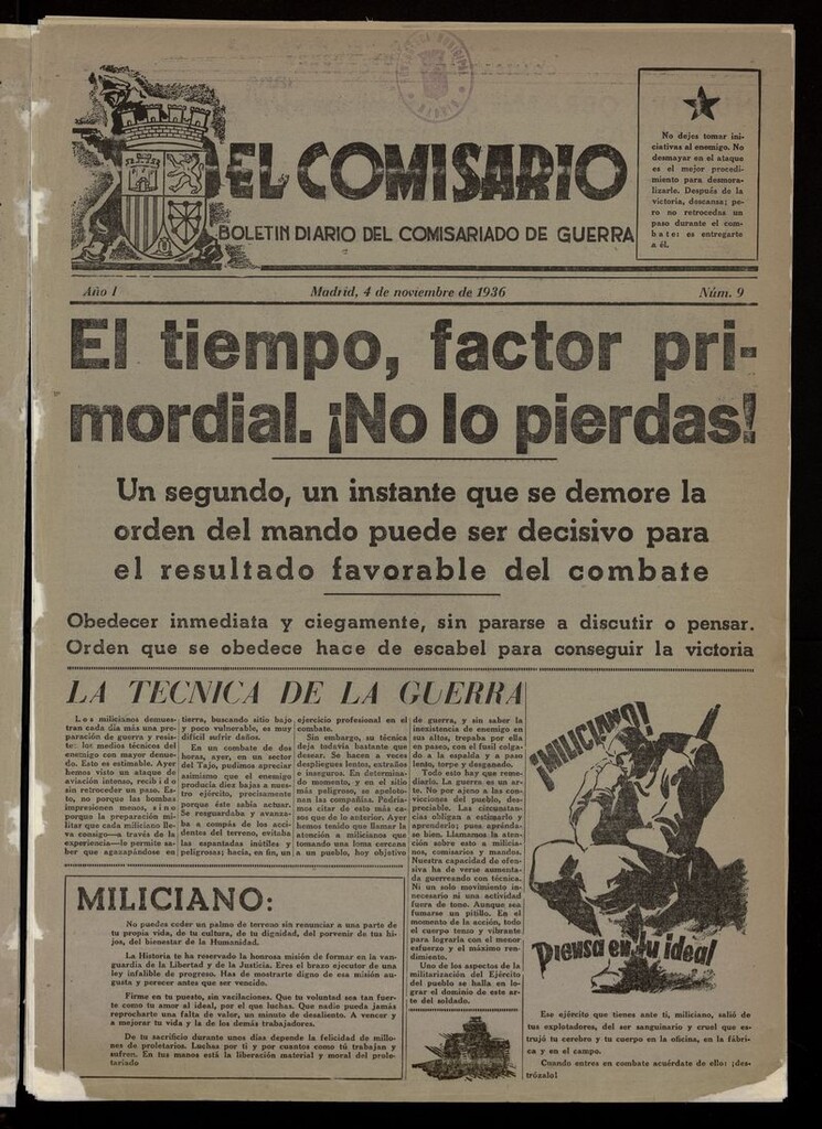 Miniatura de El Comisario (Madrid, 1936) del 4 de noviembre de 1936