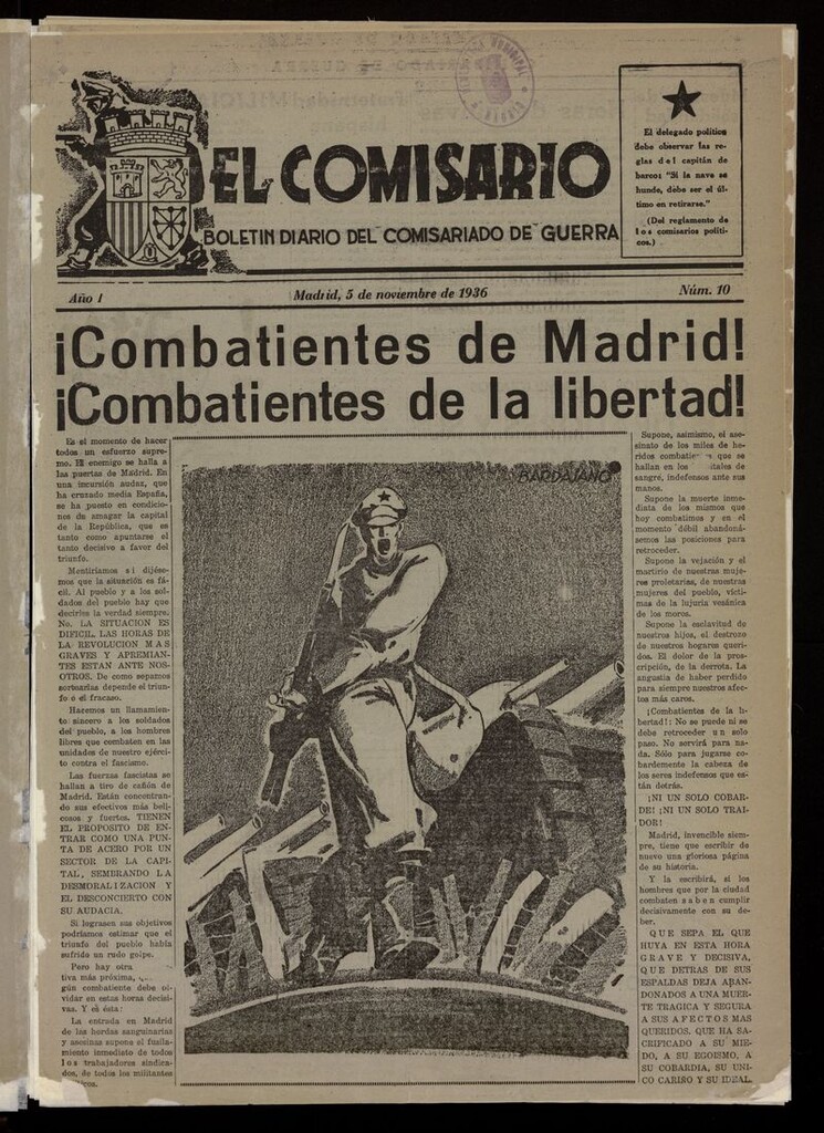 Miniatura de El Comisario (Madrid, 1936) del 5 de noviembre de 1936