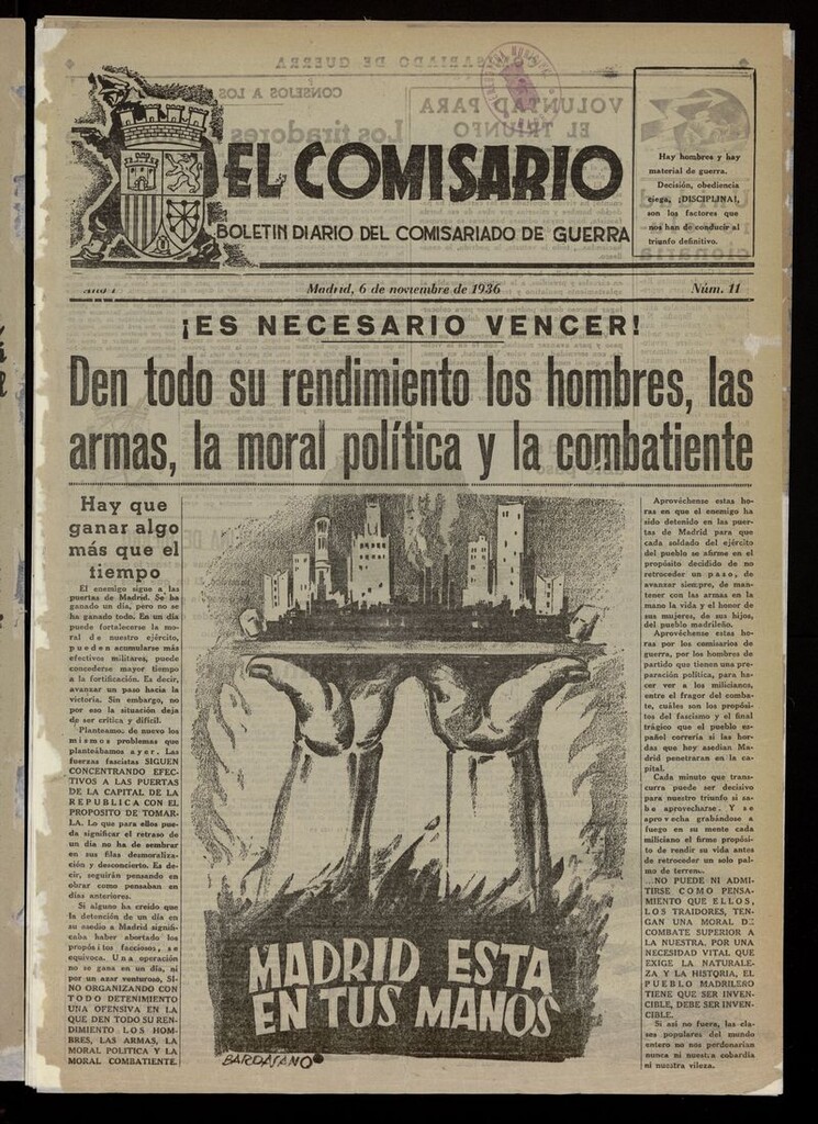 Miniatura de El Comisario (Madrid, 1936) del 6 de noviembre de 1936