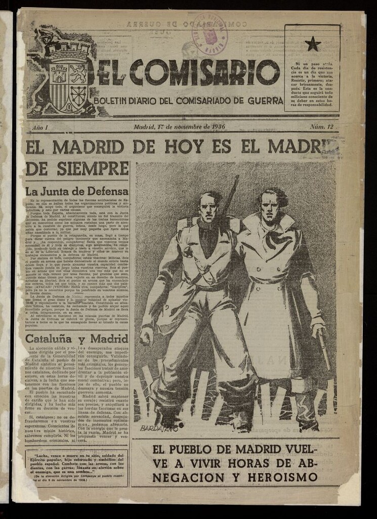 Miniatura de El Comisario (Madrid, 1936) del 17 de noviembre de 1936