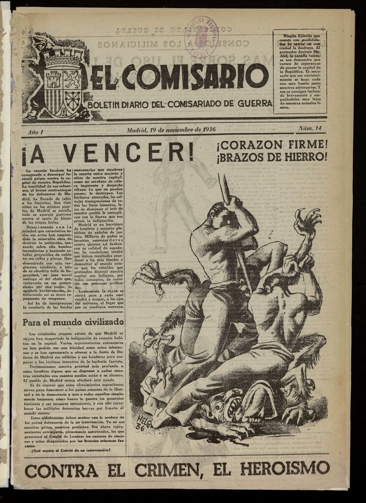 Miniatura de El Comisario (Madrid, 1936) del 19 de noviembre de 1936