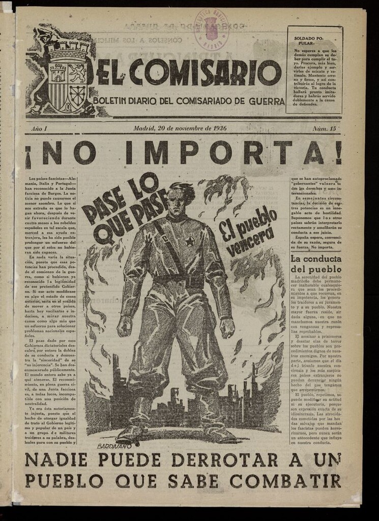 Miniatura de El Comisario (Madrid, 1936) del 20 de noviembre de 1936
