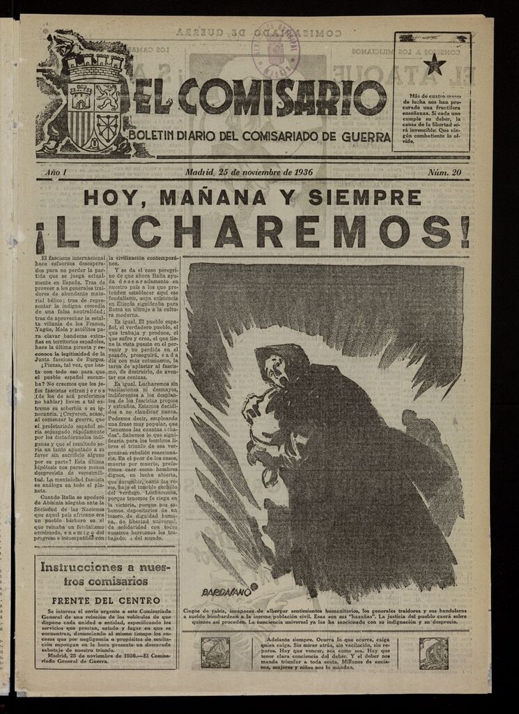Miniatura de El Comisario (Madrid, 1936) del 25 de noviembre de 1936