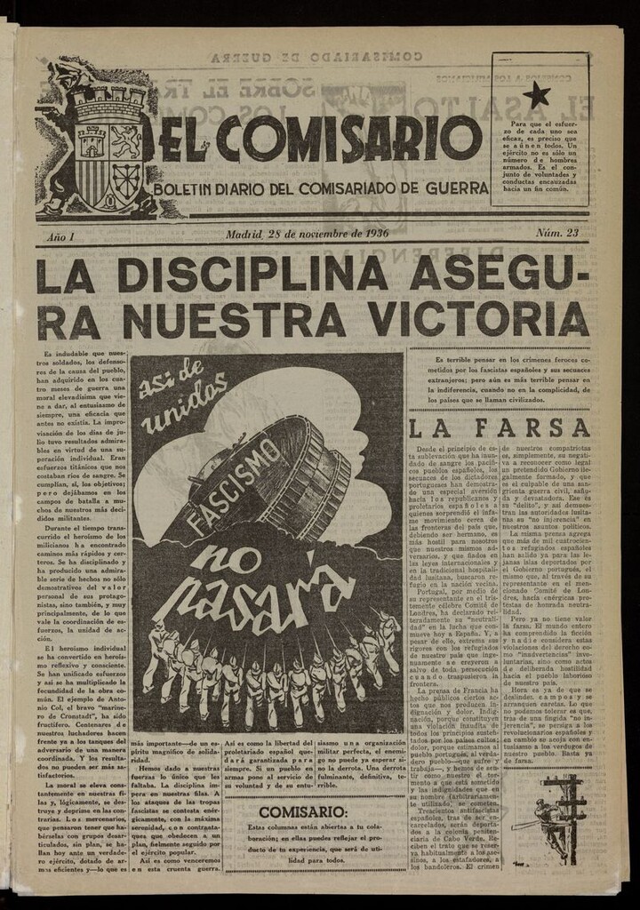 Miniatura de El Comisario (Madrid, 1936) del 28 de noviembre de 1936