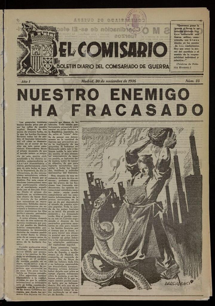Miniatura de El Comisario (Madrid, 1936) del 30 de noviembre de 1936