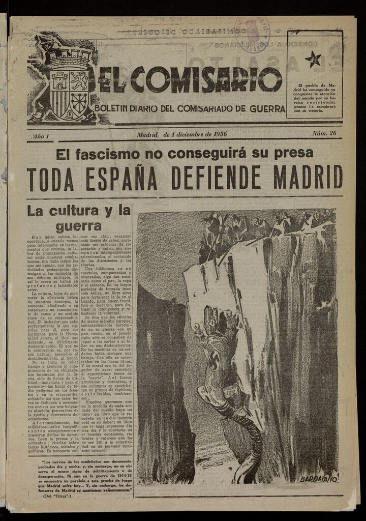 Miniatura de El Comisario (Madrid, 1936) del 1 de diciembre de 1936
