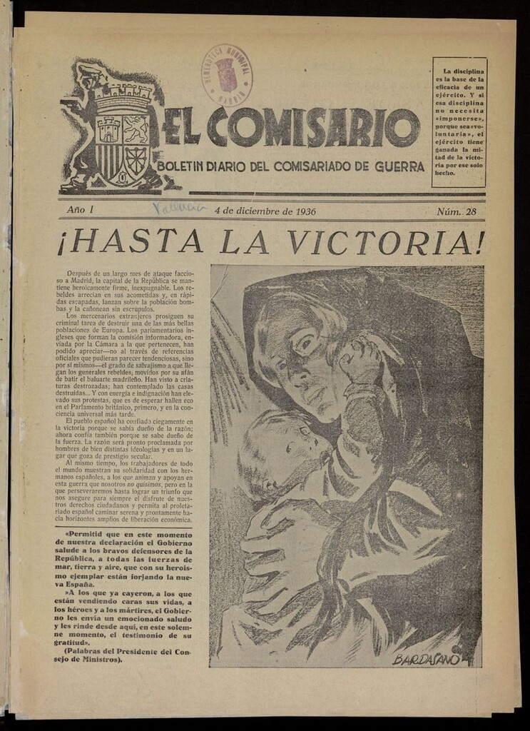 Miniatura de El Comisario (Madrid, 1936) del 4 de diciembre de 1936