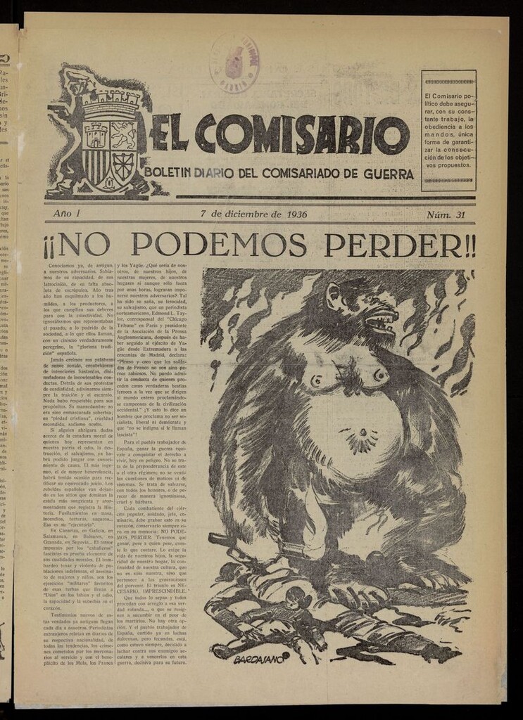 Miniatura de El Comisario (Madrid, 1936) del 7 de diciembre de 1936