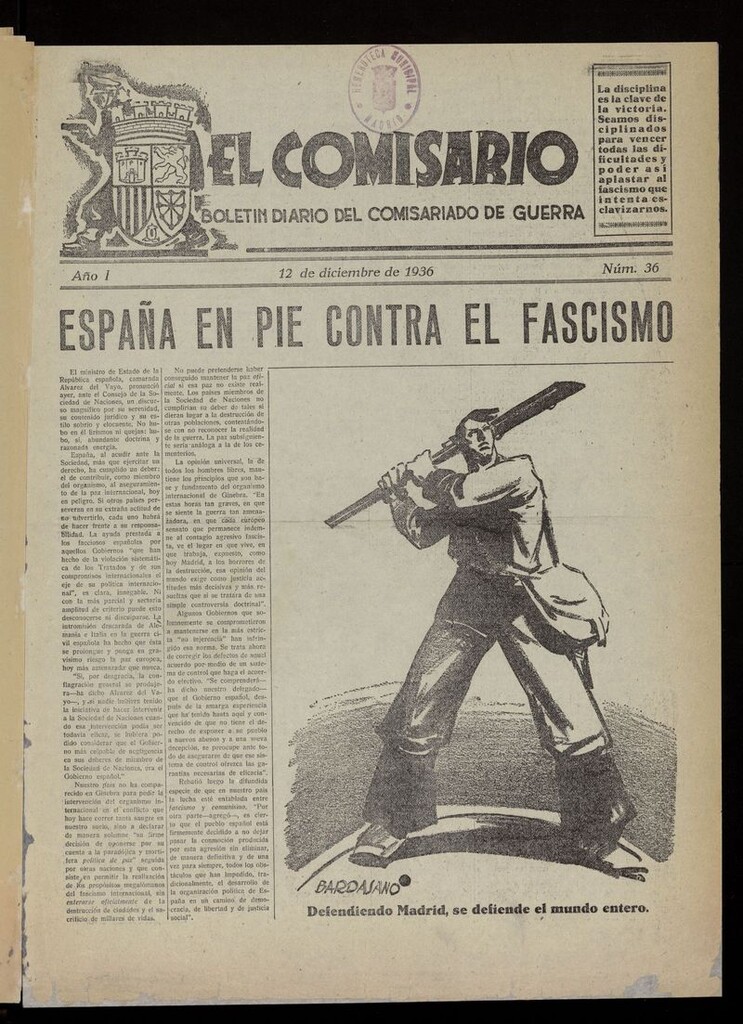 Miniatura de El Comisario (Madrid, 1936) del 12 de diciembre de 1936
