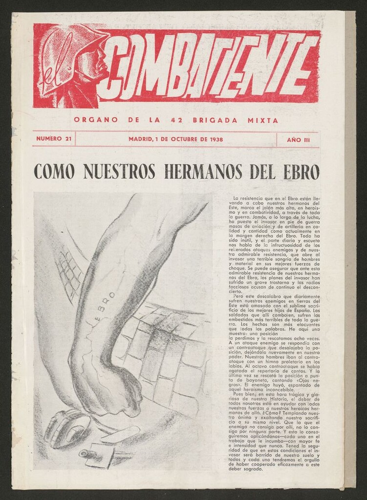 Miniatura de El Combatiente: Portavoz del Frente de Carabanchel del 1 de octubre de 1938