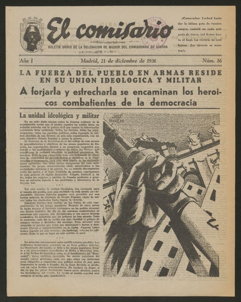 Miniatura de El Comisario: Boletín Diario del Comisariado de Guerra del 21 de diciembre de 1936