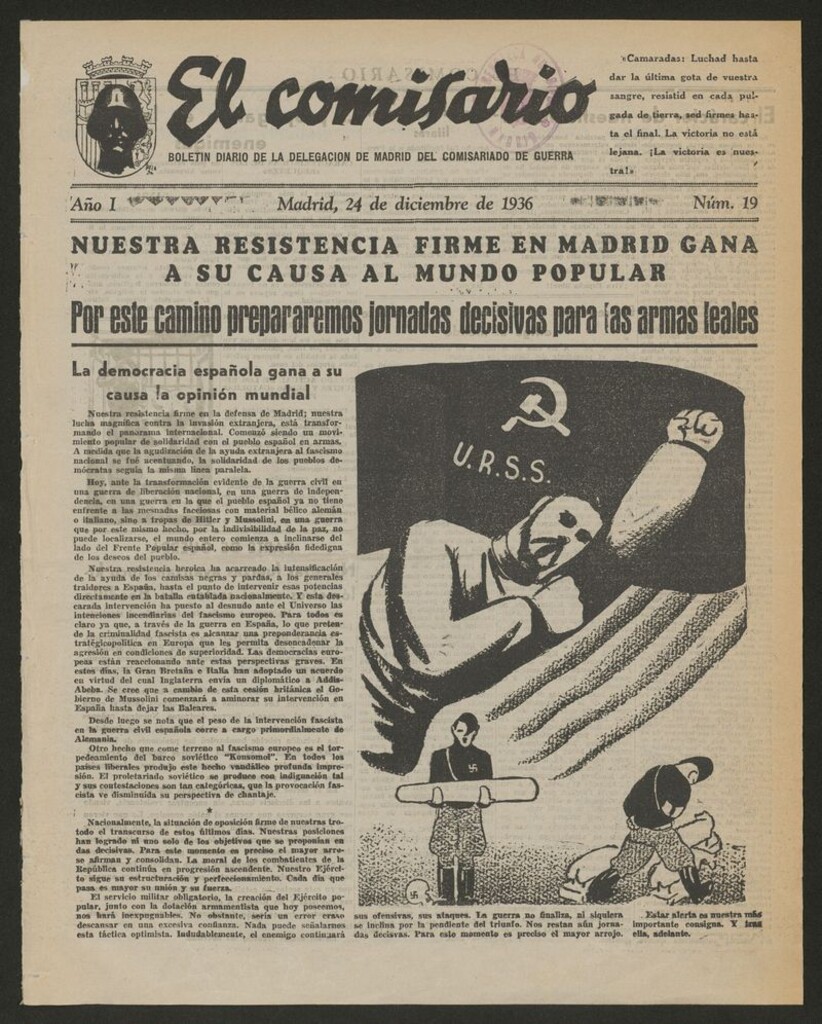 Miniatura de El Comisario: Boletín Diario del Comisariado de Guerra del 24 de diciembre de 1936