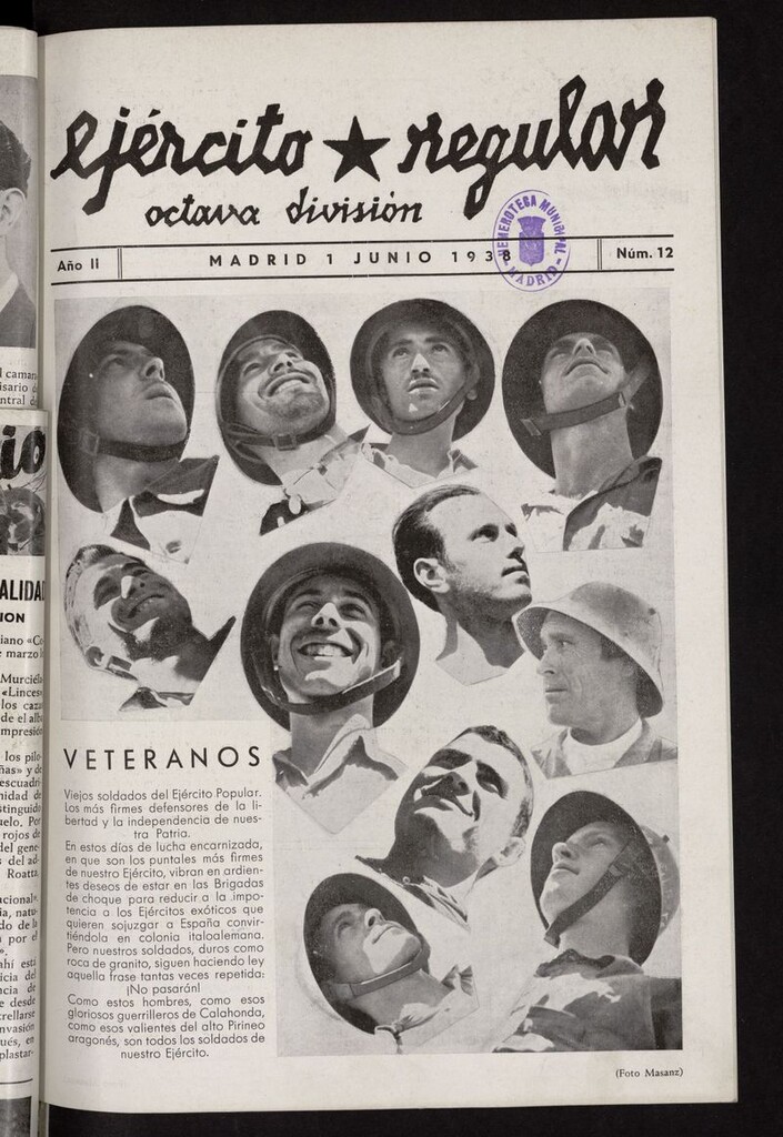 Miniatura de Ejército Regular: Órgano de la 8ª División del 1 de junio de 1938