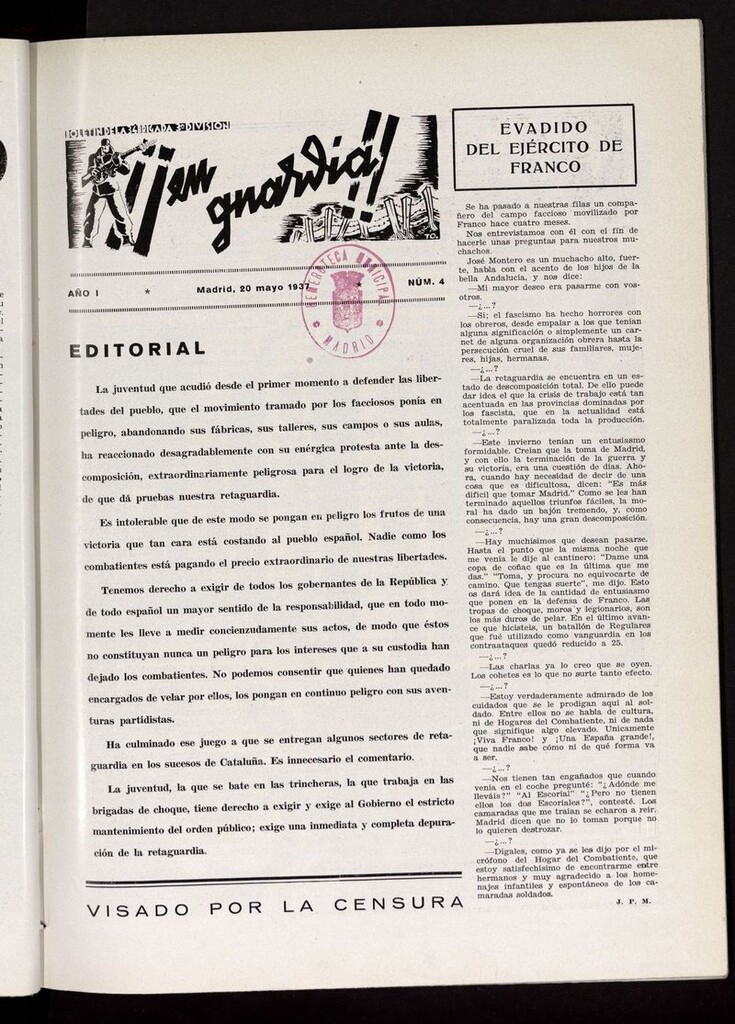 Miniatura de ¡¡En guardia!!: Boletín de la 34 Brigada, 3ª División del 20 de mayo de 1937