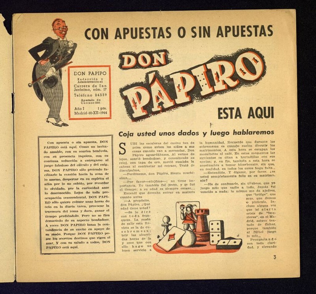 Miniatura de Don Pápiro del 10 de diciembre de 1944