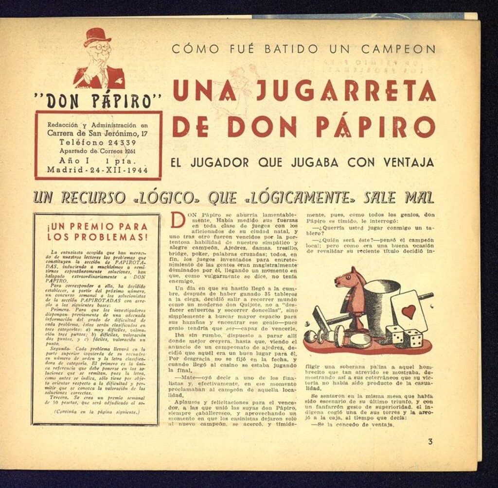 Miniatura de Don Pápiro del 24 de diciembre de 1944