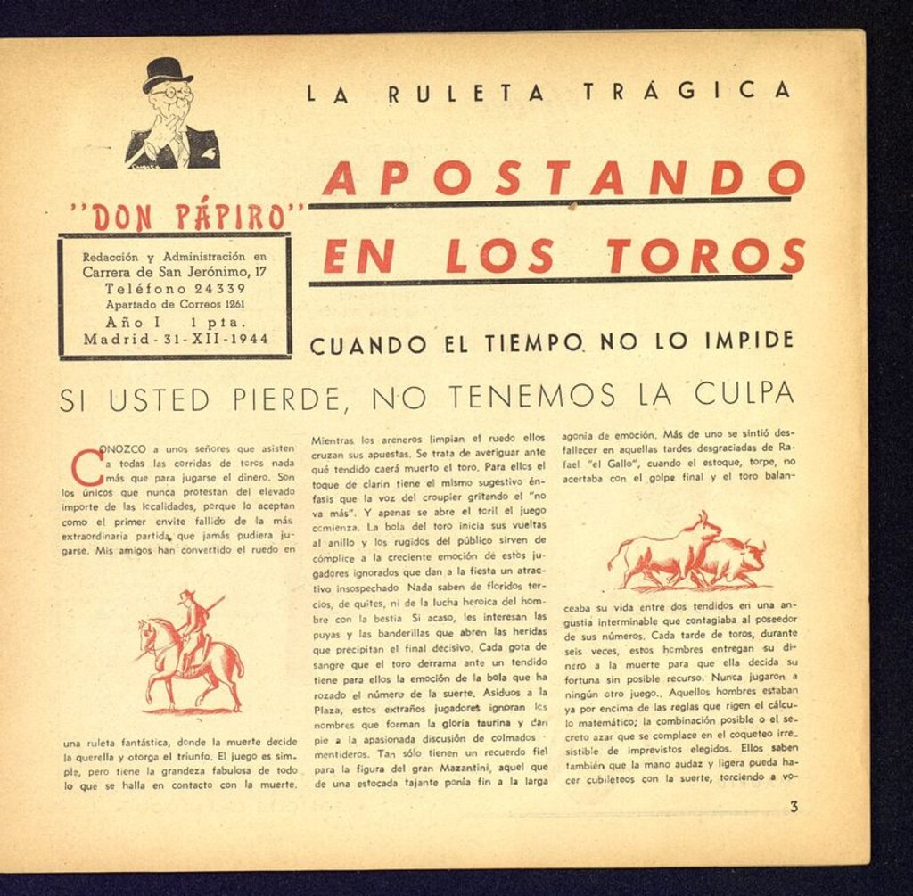 Miniatura de Don Pápiro del 31 de diciembre de 1944