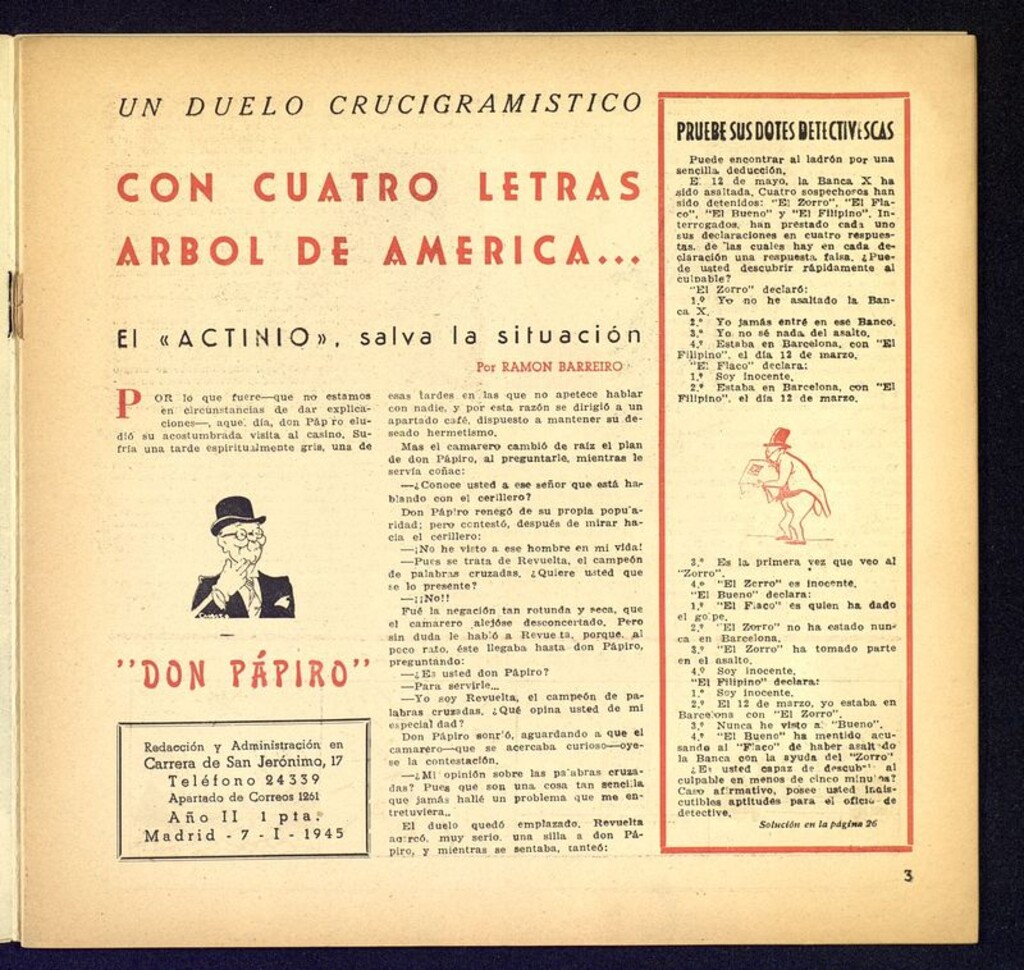Miniatura de Don Pápiro del 7 de enero de 1945