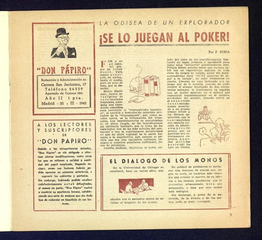 Miniatura de Don Pápiro del 25 de marzo de 1945
