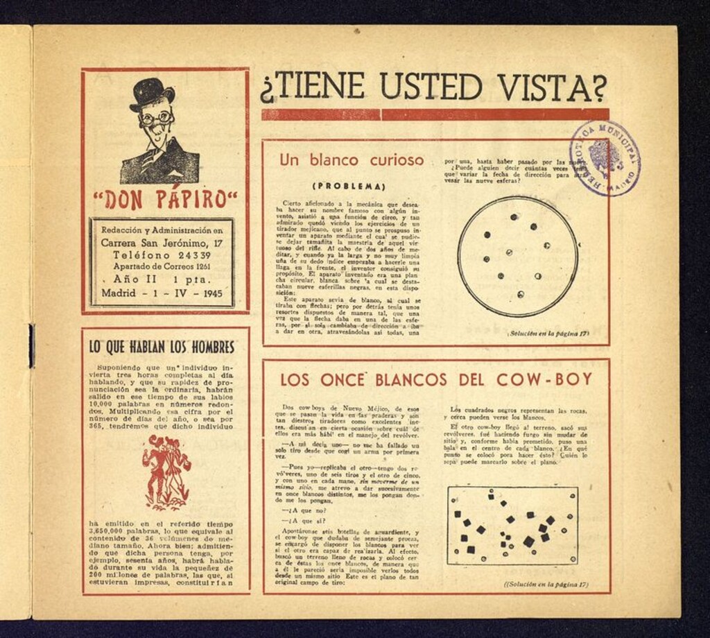 Miniatura de Don Pápiro del 1 de abril de 1945