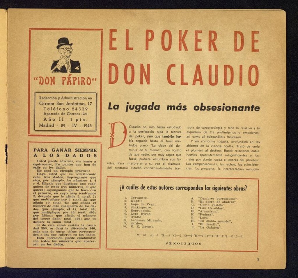 Miniatura de Don Pápiro del 29 de abril de 1945