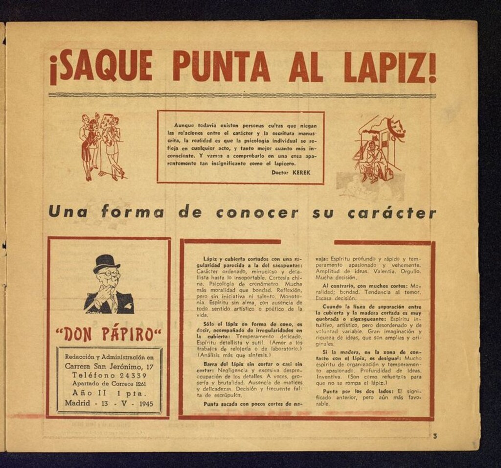 Miniatura de Don Pápiro del 13 de mayo de 1945