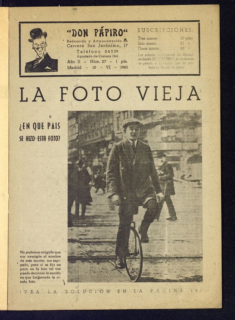Miniatura de Don Pápiro del 10 de junio de 1945
