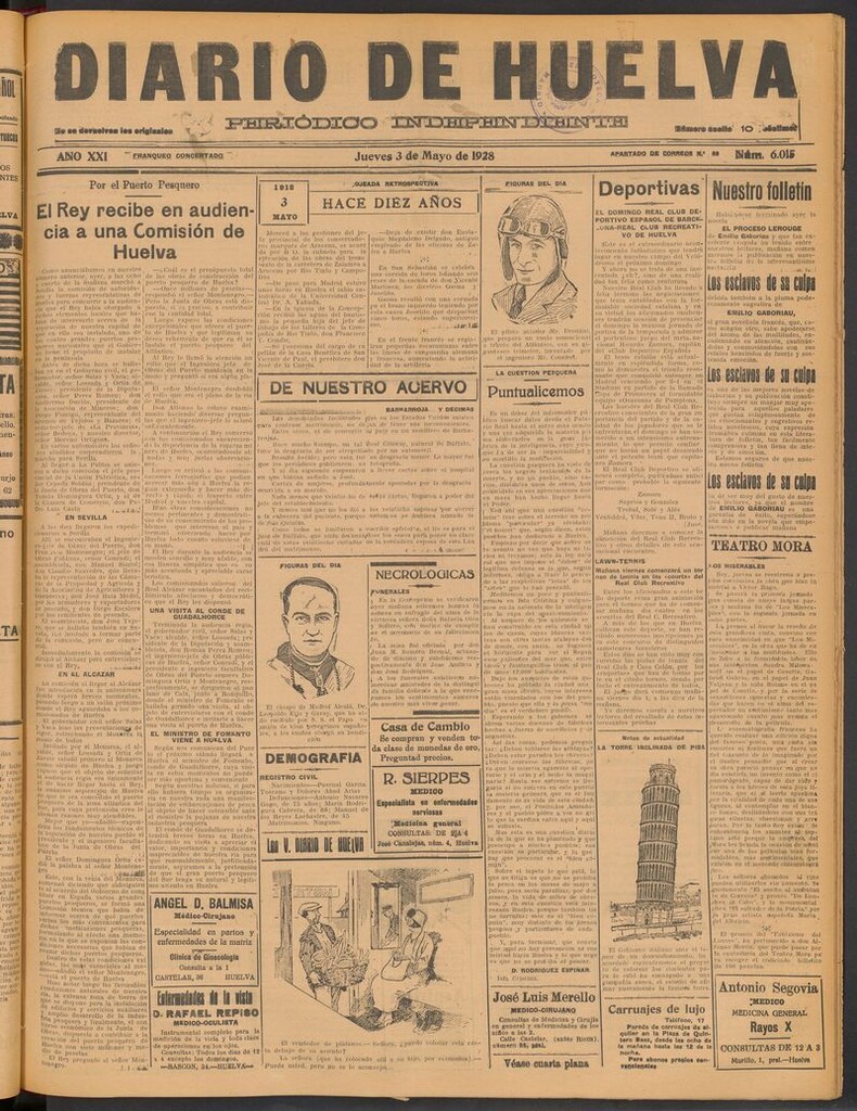 Miniatura de Diario de Huelva : periódico independiente del 3 de mayo de 1928