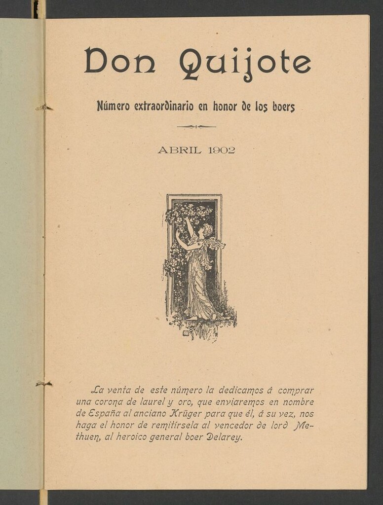 Miniatura de Don Quijote (Madrid) de abril de 1902, nº extraordinario