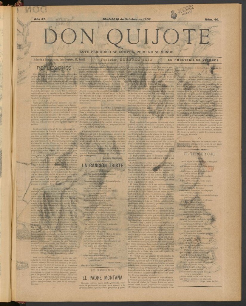 Miniatura de Don Quijote (Madrid) del 10 de octubre de 1902