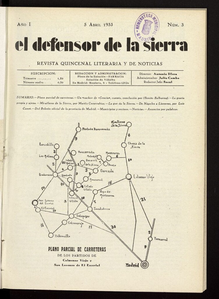 Miniatura de El defensor de la sierra: revista quincenal literaria y de noticias del 5 de abril de 1933