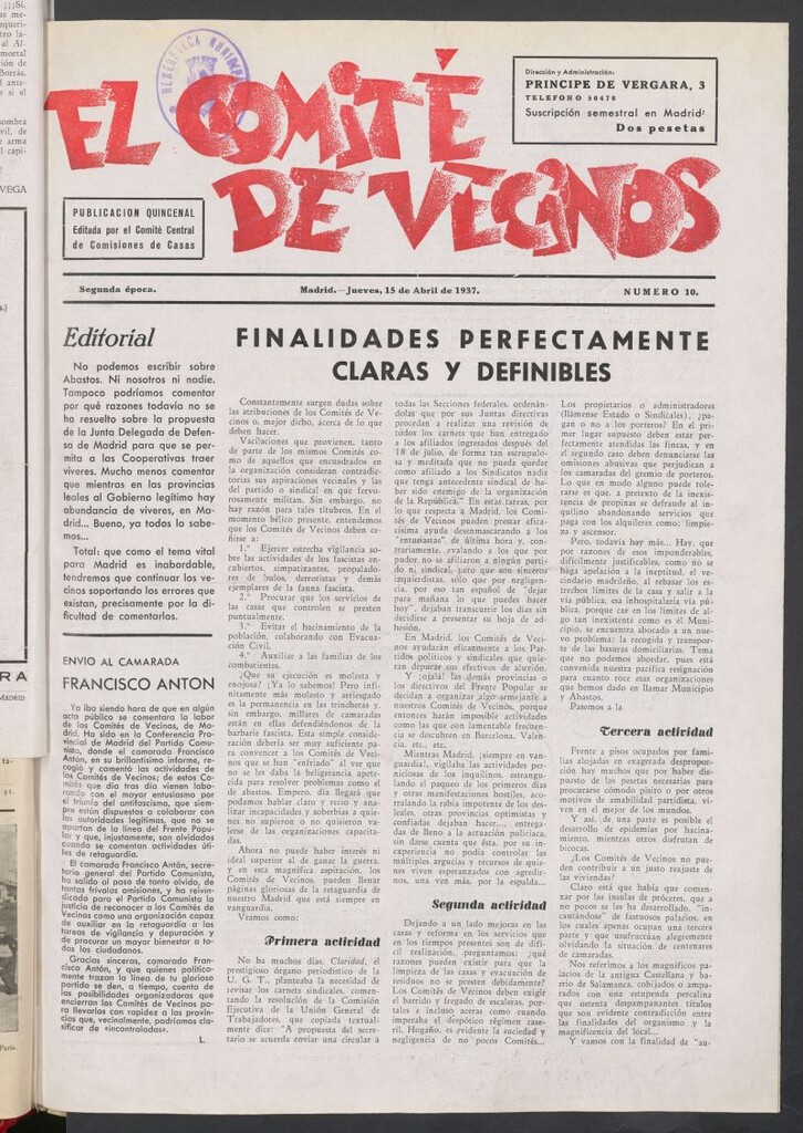 Miniatura de El Comité de Vecinos del 15 de abril de 1937
