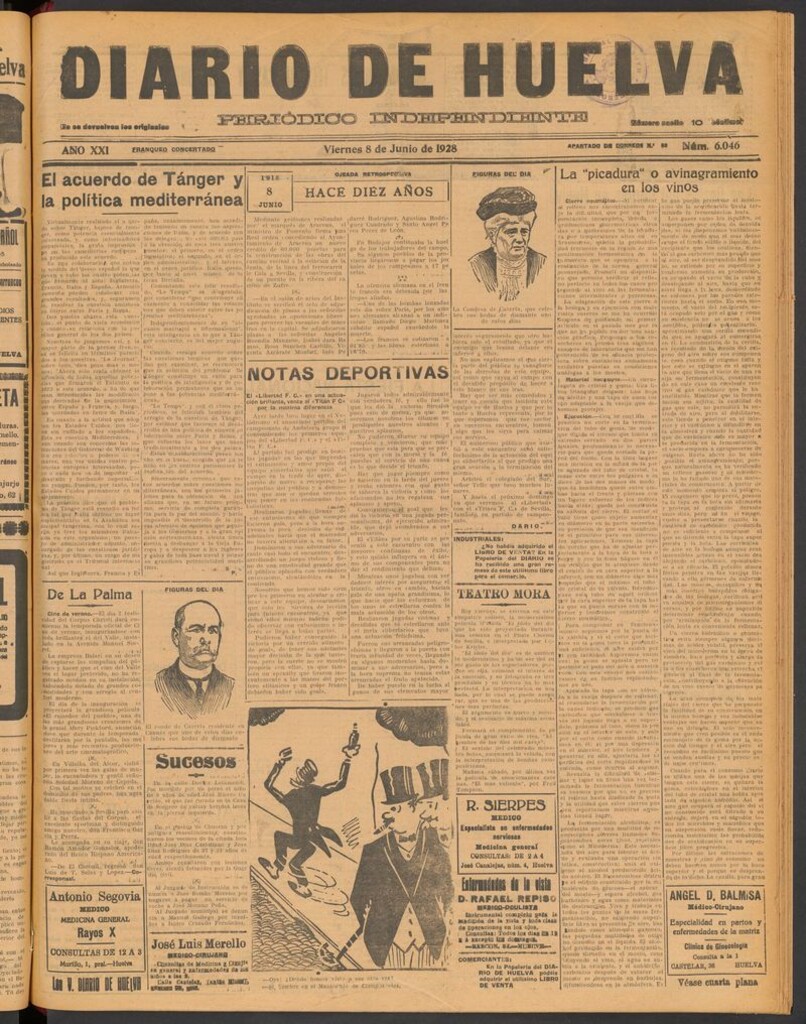 Miniatura de Diario de Huelva : periódico independiente del 8 de junio de 1928