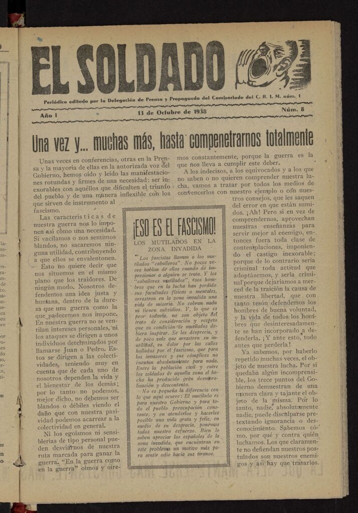 Miniatura de El Soldado del 13 de octubre de 1938
