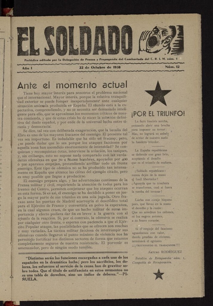 Miniatura de El Soldado del 22 de octubre de 1938