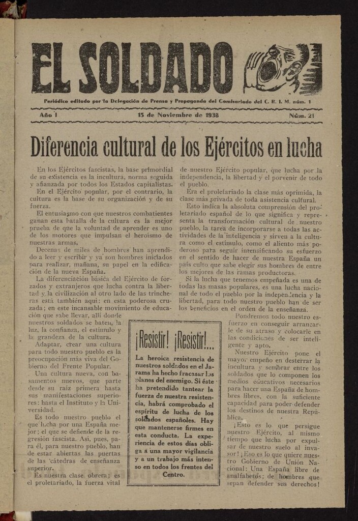 Miniatura de El Soldado del 15 de noviembre de 1938