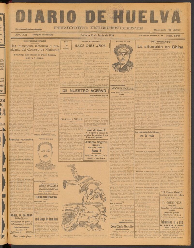 Miniatura de Diario de Huelva : periódico independiente del 16 de junio de 1928