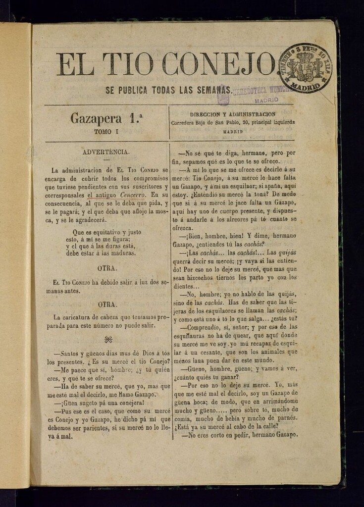 Miniatura de El Tío Conejo. Gazapera 1ª