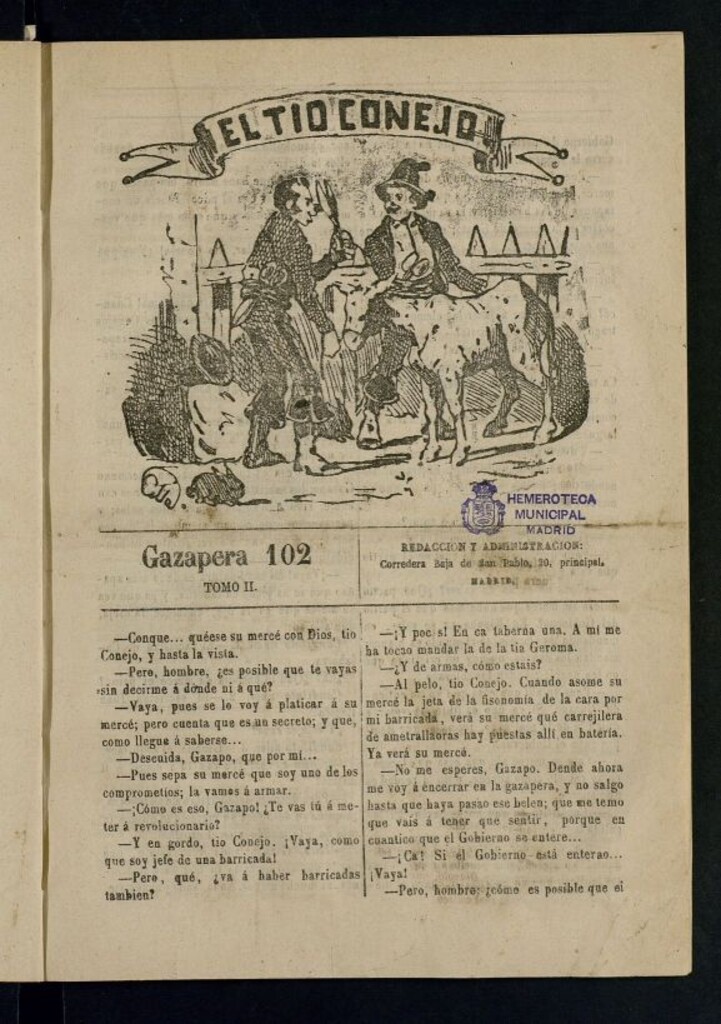 Miniatura de El Tío Conejo. Gazapera 102
