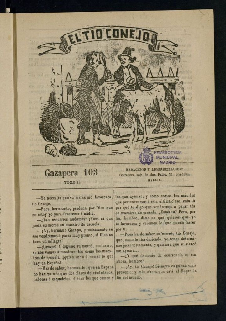 Miniatura de El Tío Conejo. Gazapera 103