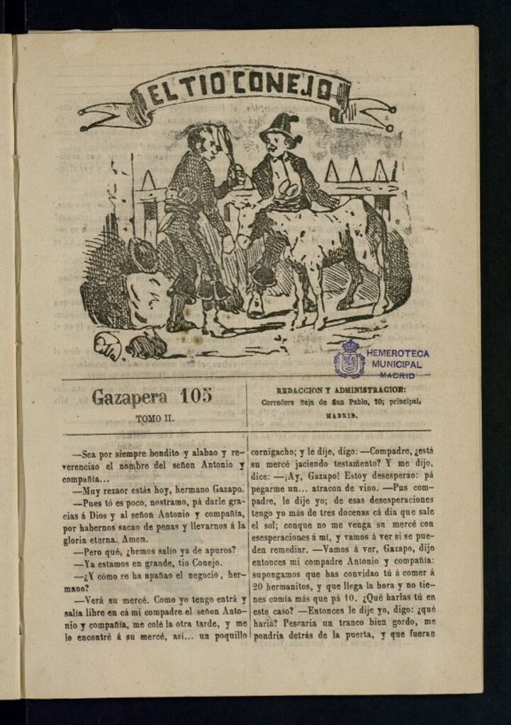 Miniatura de El Tío Conejo. Gazapera 105