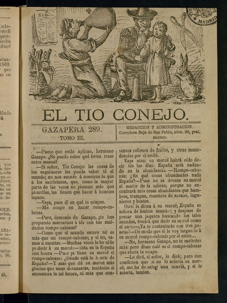 Miniatura de El Tío Conejo. Gazapera 289