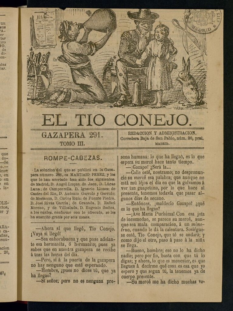 Miniatura de El Tío Conejo. Gazapera 291