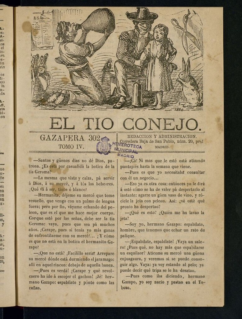 Miniatura de El Tío Conejo. Gazapera 302