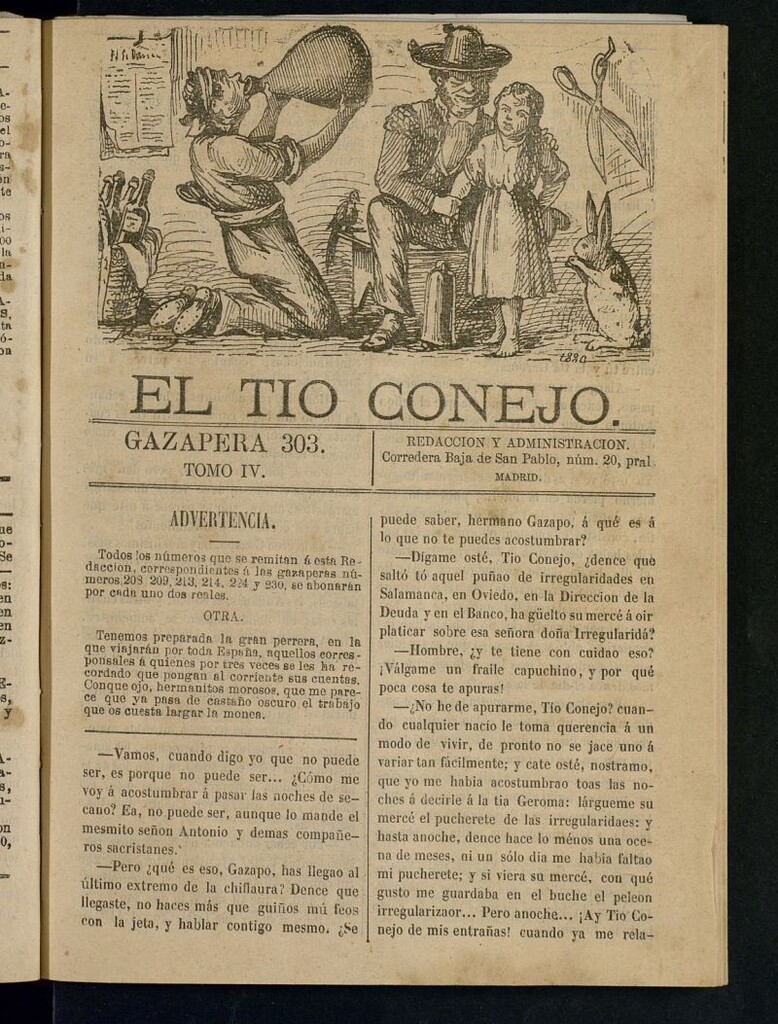 Miniatura de El Tío Conejo. Gazapera 303