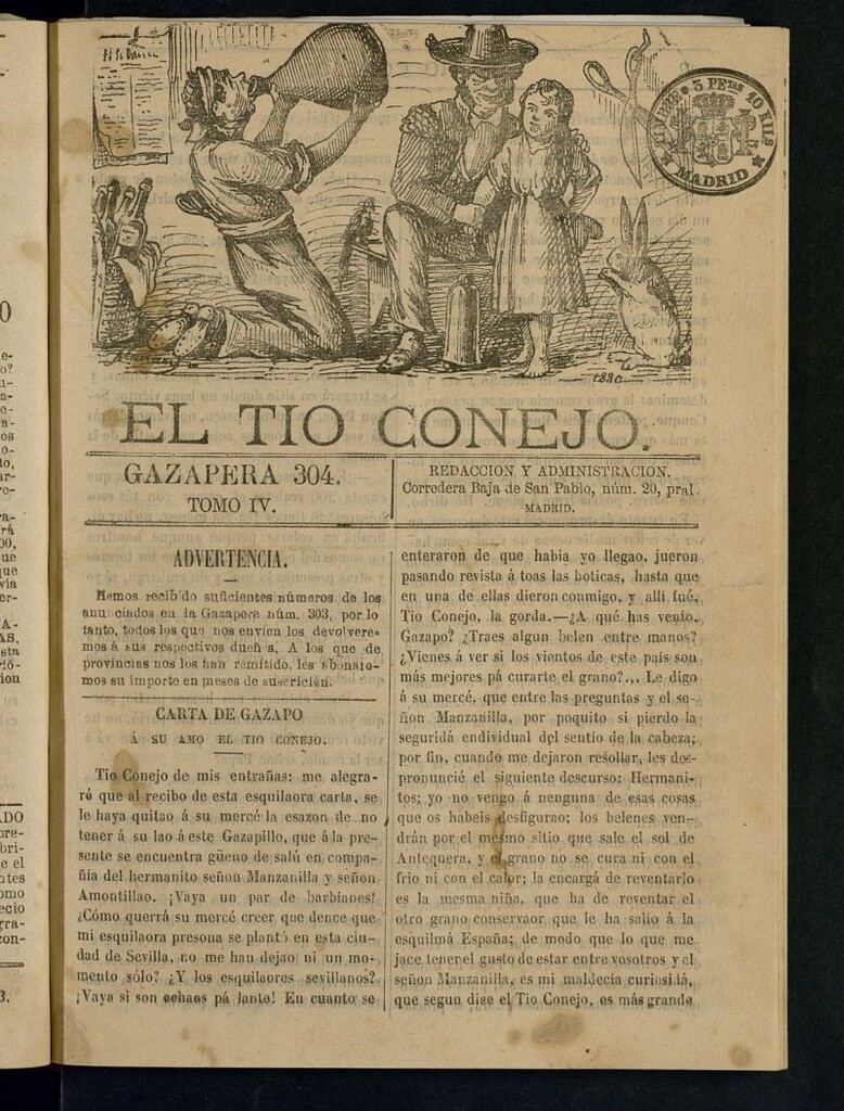 Miniatura de El Tío Conejo. Gazapera 304
